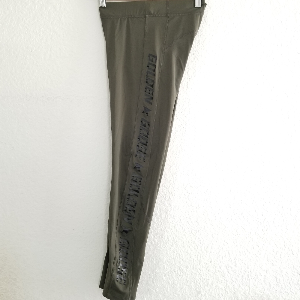 Golden Goose  Logo Leggings Size S Small Khaki Military Green - Picture 10 of 10